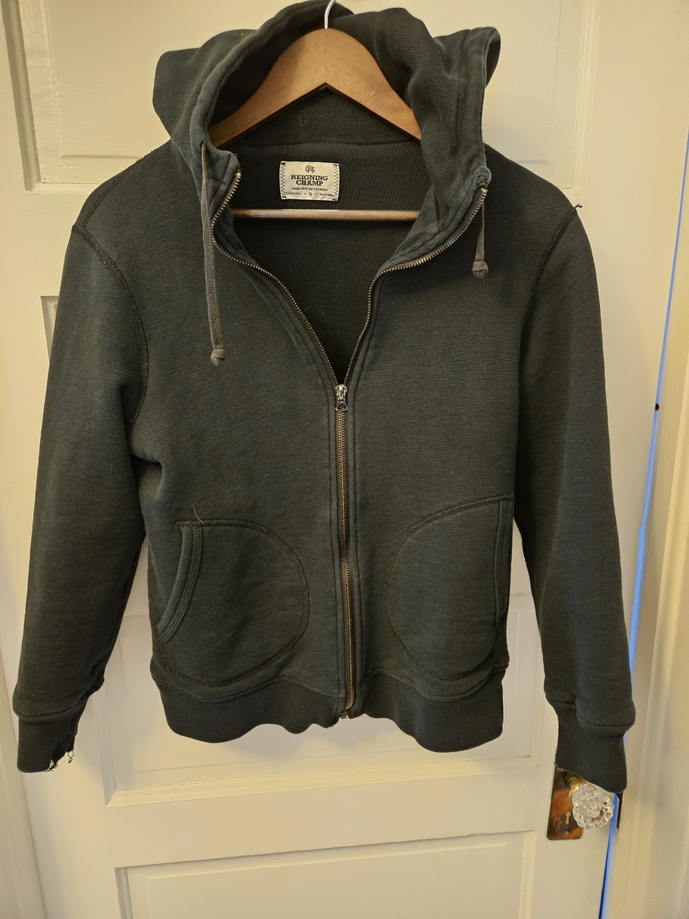 Reigning Champ Dark Green Zip Hoodie